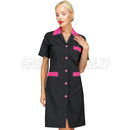 ISACCO CAMICE POSITANO M/M NERO+FUXIA 65% POLYESTER  35% COTTON