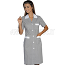 ISACCO CAMICE POSITANO M/M GRIGIO+BIANCO 65% POLYESTER  35% COTTON