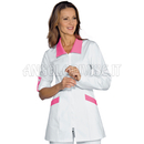 ISACCO CASACCA TORTOLA BIANCO+FUCSIA 65% POLYESTER  35% COTTON