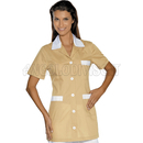 ISACCO CASACCA MARBELLA M/M BISCOTTO+BIANCO 65% POLYESTER  35% COTTON