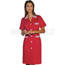 ISACCO CAMICE POSITANO M/M ROSSO+R.ROSSA 65% POLYESTER  35% COTTON