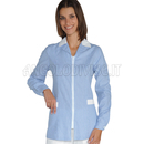 ISACCO CASACCA BARCELLONA RIGATINO AZZURRO + BIANCO 100 % COTTON