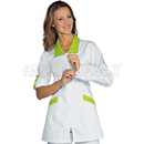 ISACCO CASACCA TORTOLA BIANCO+MELA 65% POLYESTER  35% COTTON