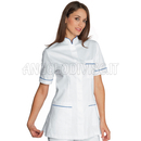 ISACCO CASACCA PANAREA BIANCO+BLU CINA 100 % COTTON
