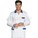 ISACCO CASACCA PETER BIANCO+BLU CINA 100 % COTTON