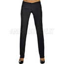 ISACCO PANTALONE DONNA SLIM NERO 100 % POLYESTER