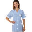 ISACCO MEDINA RIGATINO AZZURRO 100% COTTON PIQUET
