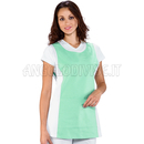 ISACCO PAPEETE BIANCO+VERDINO 100 % COTTON