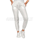 ISACCO PANTA OLIMPIA UNISEX JERSEY BIANCO 97% COTTON  3% SPANDEX