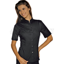 ISACCO CAMICETTA HOLLYWOOD STRETCH M/M NERO 97% COTTON  3% SPANDEX