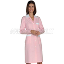 ISACCO CAMICE POSITANO RIGATINO ROSA+BIANCO 100 % COTTON