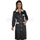 ISACCO CAMICE POSITANO NERO+BIANCO 65% POLYESTER  35% COTTON