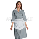 ISACCO CAMICE LIPARI CON GREMBIULINO R.NERO 100% COTTON PIQUET
