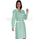 ISACCO CAMICE POSITANO RIGATINO VERDE+BIANCO 100 % COTTON