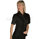 ISACCO CAMICETTA TENERIFE STRETCH M/M NERO 97% COTTON  3% SPANDEX