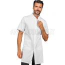 ISACCO CAMICE DOVER CON ZIP M/M BIANCO 65% POLYESTER  35% COTTON