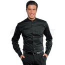 ISACCO CAMICIA DETROIT UNISEX STRETCH NERO 97% COTTON  3% SPANDEX