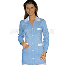 ISACCO CASACCA MARBELLA AZZURRO+BIANCO 65% POLYESTER  35% COTTON