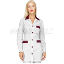 ISACCO CASACCA MARBELLA BIANCO+BORDEAUX 65% POLYESTER  35% COTTON
