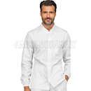 ISACCO CASACCA CORFU' CON ZIP BIANCO 65% POLYESTER  35% COTTON