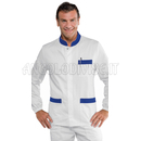 ISACCO CASACCA CORFU' BIANCO+BLU CINA 65% POLYESTER  35% COTTON