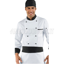 ISACCO GIACCA CUOCO VIENNA NERO 65% POLYESTER  35% COTTON