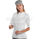 ISACCO GIACCA LADY SNAPS MEZZA MANICA BIANCO 100 % COTTON