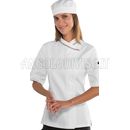 ISACCO GIACCA LADY SNAPS MEZZA MANICA BIANCO+TRICOLORE 100 % COTTON