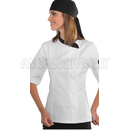 ISACCO GIACCA LADY SNAPS MEZZA MANICA BIANCO+NERO 100 % COTTON