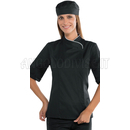 ISACCO GIACCA LADY SNAPS MEZZA MANICA NERO+BIANCO 65% POLYESTER  35% COTTON