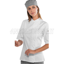 ISACCO GIACCA LADY SNAPS EXTRALIGHT M/M SUPER STRETCH BIANCO 97% COTTON  3% SPANDEX