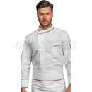 ISACCO GIACCA CUOCO BILBAO BIANCO+TRICOLORE 100 % COTTON