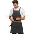 ISACCO GREMBIULE MILFORD ZAFFERANO NERO 55% POLYESTER 45%COTTON