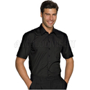 ISACCO CAMICIA UOMO CARTAGENA SLIM STRETCH M/M NERO 97% COTTON  3% SPANDEX
