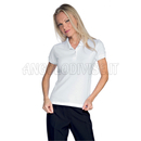 ISACCO POLO DONNA STRETCH BIANCO 97% COTTON  3% SPANDEX