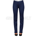 ISACCO PANTALONE TRENDY JERSEY MILANO BLU 96% POLYESTER 4% SPANDEX