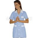 ISACCO CASACCA MARBELLA M/M RIGATINO AZZURRO+BIANCO 100 % COTTON