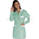ISACCO CASACCA MARBELLA RIGATINO VERDE+BIANCO 100 % COTTON