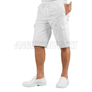 ISACCO PANTACARGO SHORT BIANCO 100 % COTTON