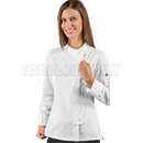 ISACCO GIACCA LADY  ZIP BIANCO 100 % COTTON