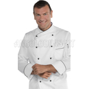 ISACCO GIACCA PANAMA SLIM SATIN BIANCO + NERO 100% COTTON  SATIN  NO STIRO