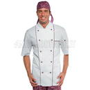 ISACCO GIACCA CUOCO BORDEAUX CHEF MEZZA MANICA 100 % COTTON