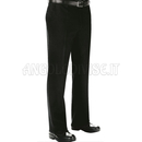 ISACCO PANTALONE UOMO S/PINCES FODER. FRESCO LANA NERO 100% WOOL (LANA)