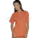 ISACCO CASACCA COLLO A V CORALLO UNISEX 65% POLYESTER  35% COTTON