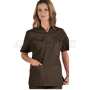 ISACCO CASACCA COLLO A V CACAO UNISEX 65% POLYESTER  35% COTTON
