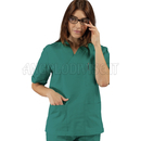 ISACCO CASACCA COLLO A V VERDE CHIRURGIA M/M UNISEX 100 % COTTON