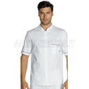 ISACCO GIACCA COREANA LAVORO BIANCO + BLU CINA 100 % COTTON