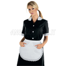 ISACCO GREMBIULE C/PIZZO E TASCHE BIANCO 65% POLYESTER  35% COTTON