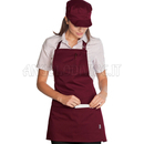 ISACCO GREMBIULE PICCADILLY BORDEAUX 65% POLYESTER  35% COTTON