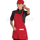 ISACCO GREMBIULE PICCADILLY ROSSO 65% POLYESTER  35% COTTON